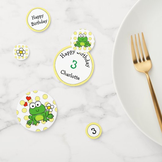 Niedlich Frog Birthday Table Confetti Konfetti (Gruppe)