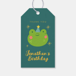 Niedlich Frog Birthday vielen Dank Geschenkanhänger