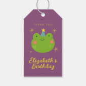 Niedlich Frog Birthday vielen Dank Geschenkanhänger (Vorderseite)