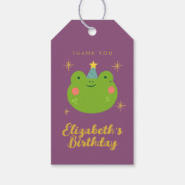 Niedlich Frog Birthday vielen Dank Geschenkanhänger