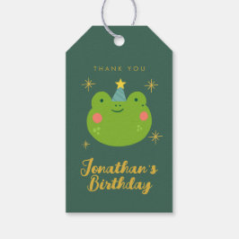 Niedlich Frog Birthday vielen Dank Geschenkanhänger