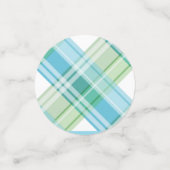 Niedlich Frog Blue und Green Kariert Confetti Konfetti (Klein Vorderseite)