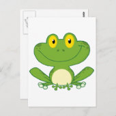 Niedlich Frog Cartoon Postkarte (Vorne/Hinten)