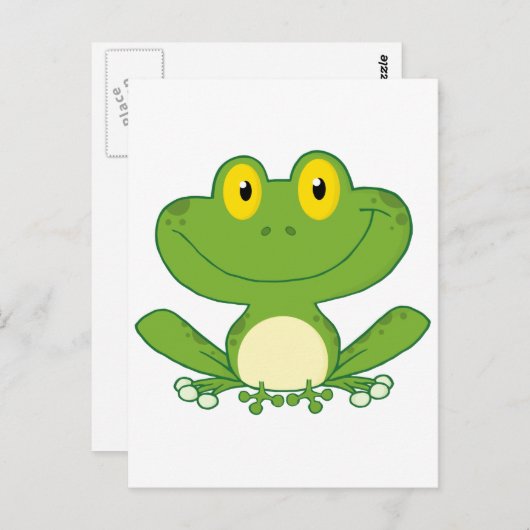 Niedlich Frog Cartoon Postkarte (Vorne/Hinten)