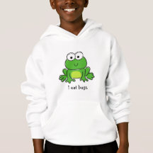 Niedlich Frog Child's Hoodie - Ich esse Käfer.