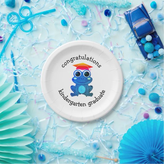 Niedlich Frog Custom Kindergarten Abschluss Pappteller (Party)