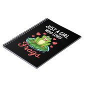Niedlich Frog Girl Daughter Lieben Frösche Notizblock (Linke Seite)