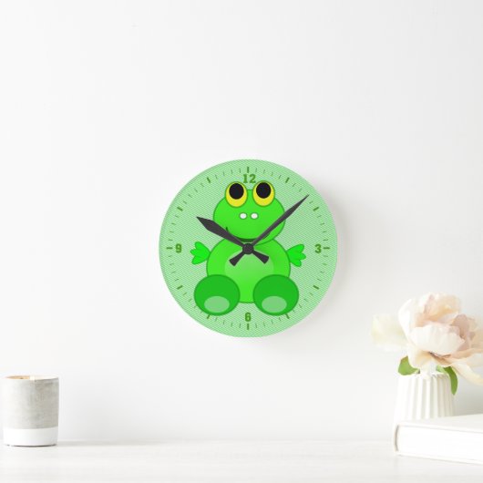 Niedlich Frog Graphic Runde Wanduhr (Zuhause)
