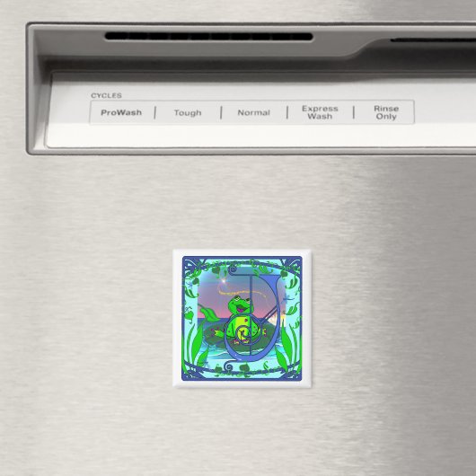 Niedlich Frog Initial J Magnet (In Situ (Geschirrspüler))