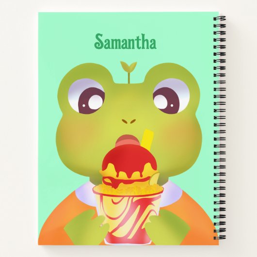 Niedlich Frog Mangoneadas Notizblock (Rückseite)