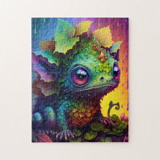 Niedlich Frog Monster Fantasie Art Jigsaw Puzzle (Vertikal)