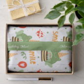 Niedlich Frog Muster Lächeln Text Happy Birthday w Seidenpapier (Geschenk)