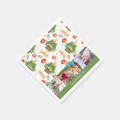 Niedlich Frog Pattern Lächeln Text Happy Birthday Serviette (Ecke)