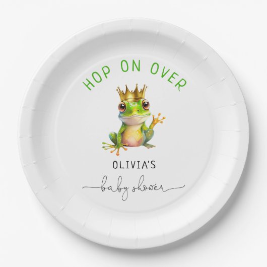 Niedlich Frog Prince Baby Duschpapier Teller (Vorderseite)