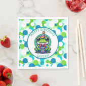 Niedlich Frog Themed Boy's Birthday Boy Serviette (Beispiel)