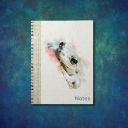 Niedlich Frog Watercolor Einfaches SpiralNotebook Notizblock