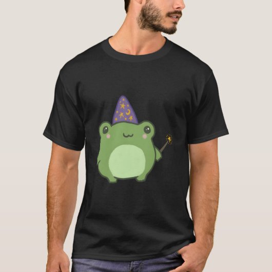 Niedlich Frog Wizard Hat - Cotattacore-Ästhetik T-Shirt (Vorderseite)