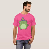 Niedlich Frog Wizard Hat Cotcharcore Ästhetik T-Shirt (Vorne ganz)