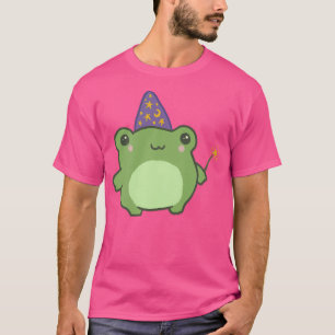 Niedlich Frog Wizard Hat Cotcharcore Ästhetik T-Shirt