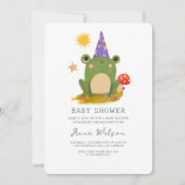 Niedlich Frog Wizard Niedlich Baby Shower Einladun Einladung (Vorderseite)