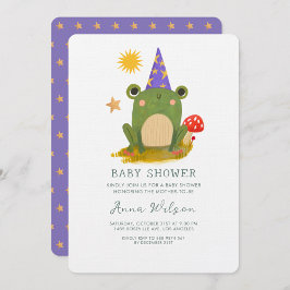 Niedlich Frog Wizard Niedlich Baby Shower Einladun Einladung