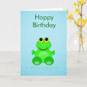 Niedlich Froggo Frog Karte (Gelbe Blume)