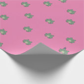 Niedlich Froggy Birthday Wrapping Paper - Pink Geschenkpapier (Ecke)