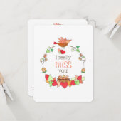 Niedlich froh, dass ich dich für Schüler vermisse Karte (Vorderseite/Rückseite Beispiel)