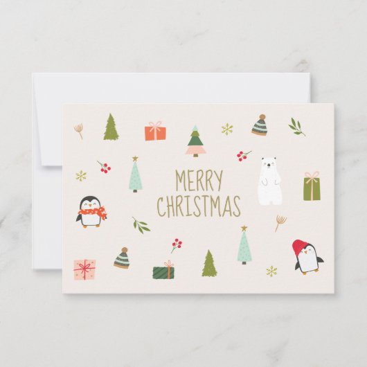 Niedlich frohe Weihnachten (Vorderseite)