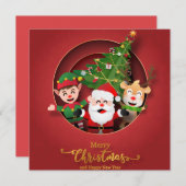 Niedlich frohe Weihnachten (Vorne/Hinten)