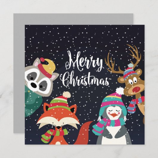 Niedlich frohe Weihnachten (Vorne/Hinten)