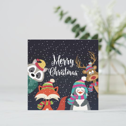 Niedlich frohe Weihnachten (Stehend Vorderseite)