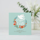 Niedlich Frohe Weihnachten Blumenreath Foto (Stehend Vorderseite)