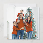 Niedlich Frohe Weihnachten Blumenreath Foto (Rückseite)