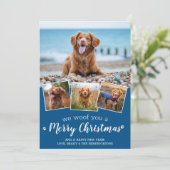 Niedlich frohe Weihnachten Custom Dog Pet FotoColl (Stehend Vorderseite)