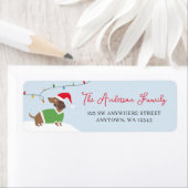 Niedlich frohe Weihnachten Dackel Urlaub (Insitu)