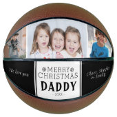 Niedlich frohe Weihnachten Daddy Black 3 Foto Coll Basketball (Vorderseite)