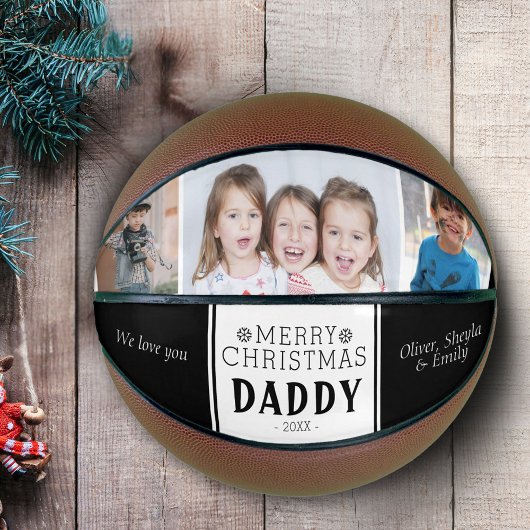 Niedlich frohe Weihnachten Daddy Black 3 Foto Coll Basketball