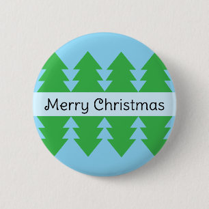 Niedlich frohe Weihnachten Einfache Baumdesign Bla Button