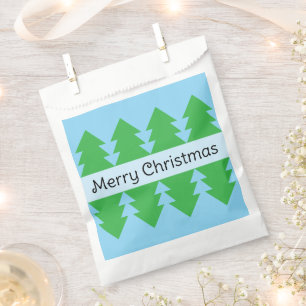 Niedlich frohe Weihnachten Einfache Baumdesign Bla Geschenktütchen