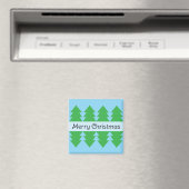 Niedlich frohe Weihnachten Einfache Baumdesign Bla Magnet (In Situ (Geschirrspüler))