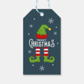 Niedlich frohe Weihnachten - Elf des Weihnachtsman Geschenkanhänger (Rückseite)