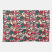 Niedlich frohe Weihnachten - Feiertag Geschirrtuch (Horizontal)