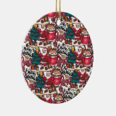Niedlich frohe Weihnachten - Feiertag Keramik Ornament (Rechts)
