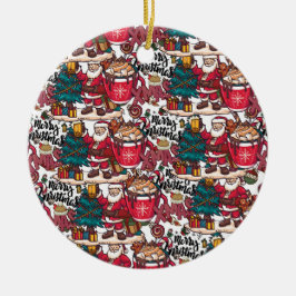 Niedlich frohe Weihnachten - Feiertag Keramik Ornament