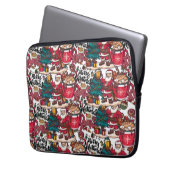 Niedlich frohe Weihnachten - Feiertag Laptopschutzhülle (Vorderseite Links)