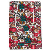 Niedlich frohe Weihnachten - Feiertag Mittlere Geschenktüte (Vorderseite)