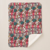 Niedlich frohe Weihnachten - Feiertag Sherpadecke (Vorderseite)