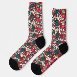 Niedlich frohe Weihnachten - Feiertag Socken