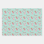 Niedlich frohe Weihnachten Flamingo Snowflake Geschenkpapier Set (Vorderseite 3)